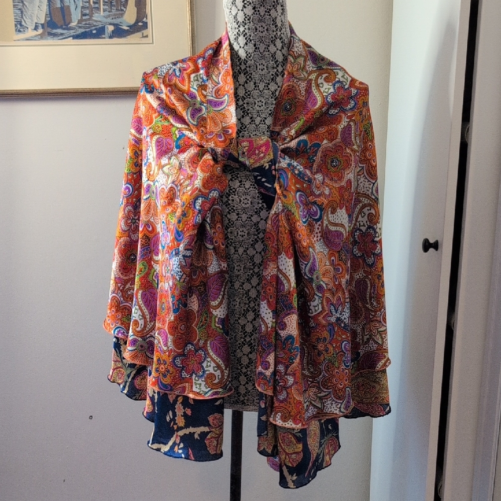 Silk Paisley Wrap Dress
